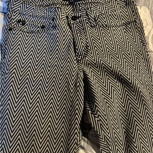 Big Star Black and White Chevron Trousers